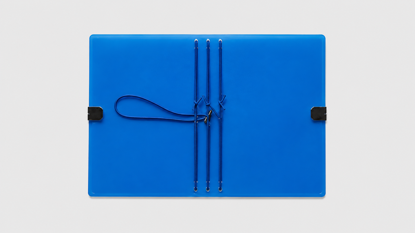 Transparent Vinyl Journal Planner Notebook Cover in Blue | Pocket, A5, A6, B6