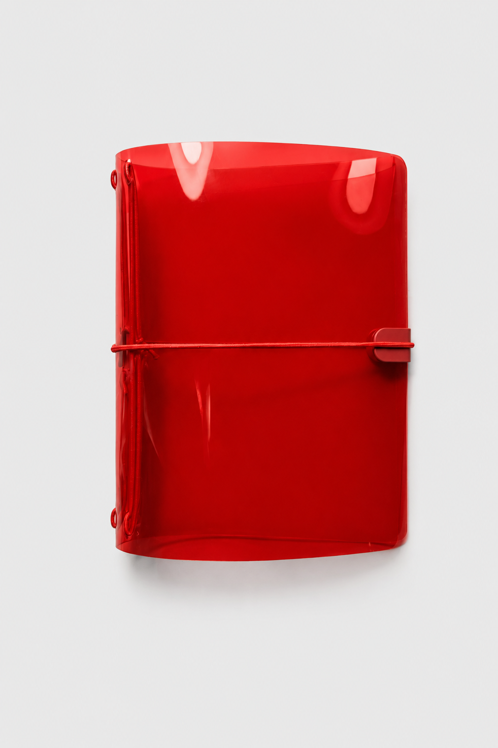 Transparent Vinyl Journal Planner Notebook Cover in Red | Pocket, A5, A6, B6