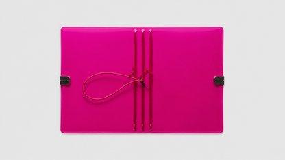 Transparent Vinyl Journal Planner Notebook Cover in Fuchsia | Pocket, A5, A6, B6