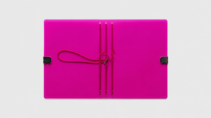 Transparent Vinyl Journal Planner Notebook Cover in Fuchsia | Pocket, A5, A6, B6