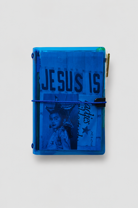Transparent Vinyl Journal Planner Notebook Cover in Blue | Pocket, A5, A6, B6