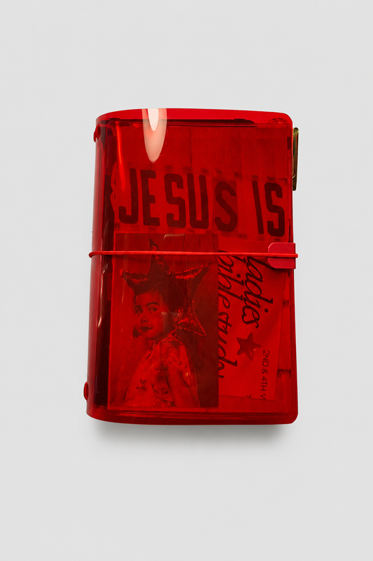 Transparent Vinyl Journal Planner Notebook Cover in Red | Pocket, A5, A6, B6