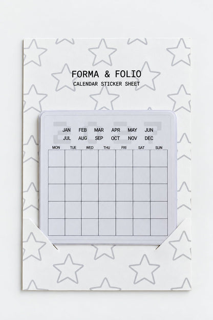 2027 Undated Monthly Calendar Stickers | Calcomanías de Calendario Mensual Sin Fechas - FORMA & FOLIO