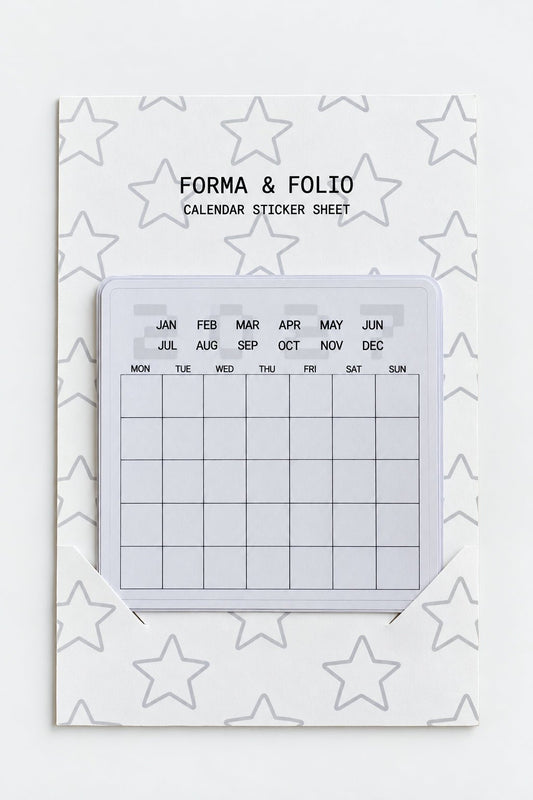 2027 Undated Monthly Calendar Stickers | Calcomanías de Calendario Mensual Sin Fechas - FORMA & FOLIO