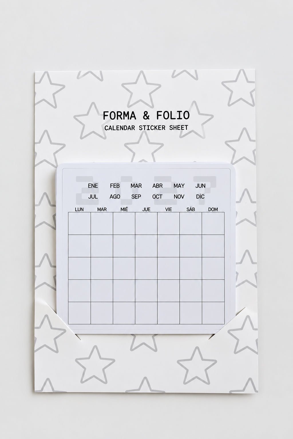 2027 Undated Monthly Calendar Stickers | Calcomanías de Calendario Mensual Sin Fechas - FORMA & FOLIO