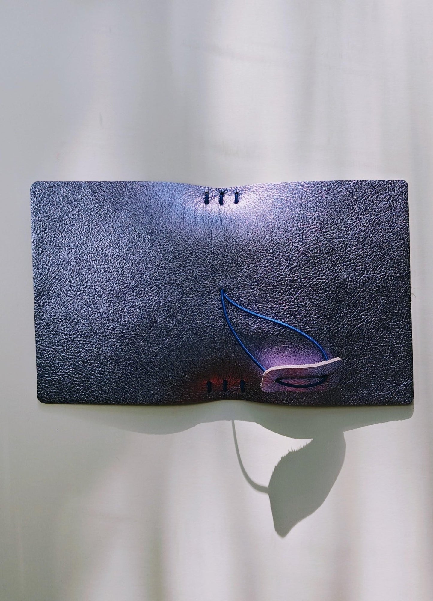 A6 Argentinian Leather Journal – Metallic Lilac | Hand - Painted Interior | Refillable Traveler’s Notebook - FORMA & FOLIO