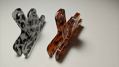 Acrylic Page Clips | Cow Print & Tortoiseshell Bookmarks - FORMA & FOLIO