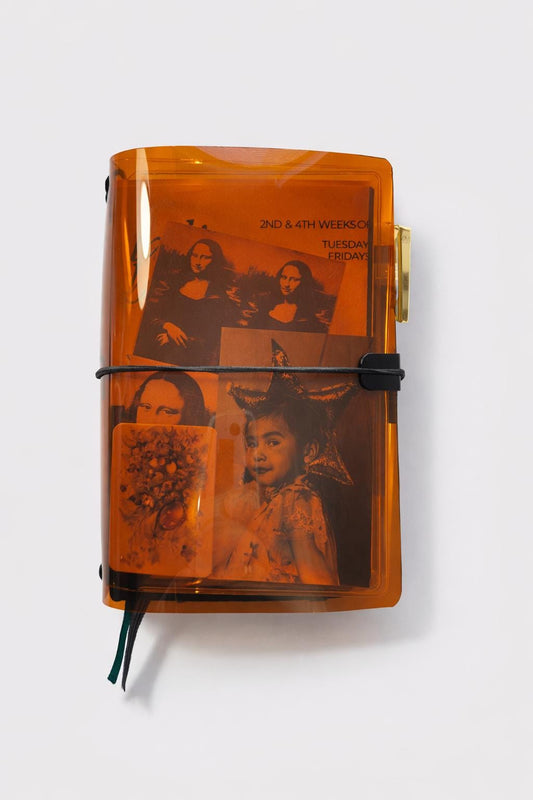 Transparent Vinyl Journal Planner Notebook Cover in Burnt Amber | Pocket, A5, A6, B6