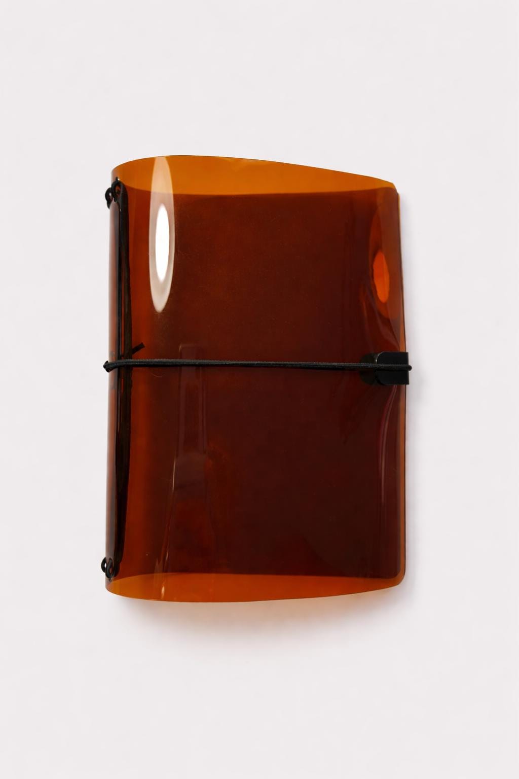 Transparent Vinyl Journal Planner Notebook Cover in Burnt Amber | Pocket, A5, A6, B6