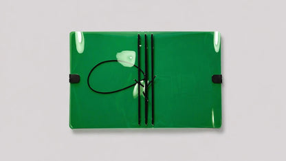 Transparent Vinyl Journal Planner Notebook Cover in Emerald | Pocket, A5, A6, B6