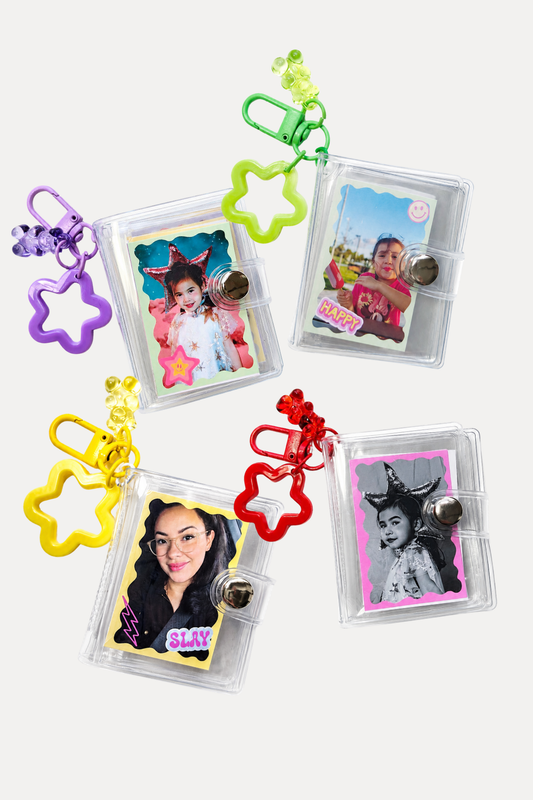Mini Transparent Vinyl Photo Album Keychain Charm - FORMA & FOLIO