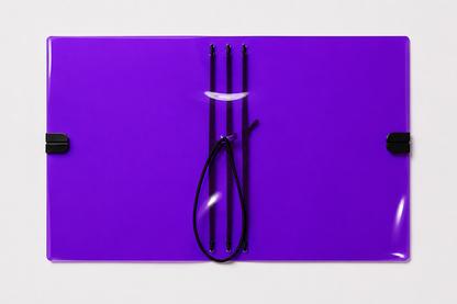 Transparent Vinyl Journal Planner Notebook Cover in Ultra Violet | Pocket, A5, A6, B6 (Copy)