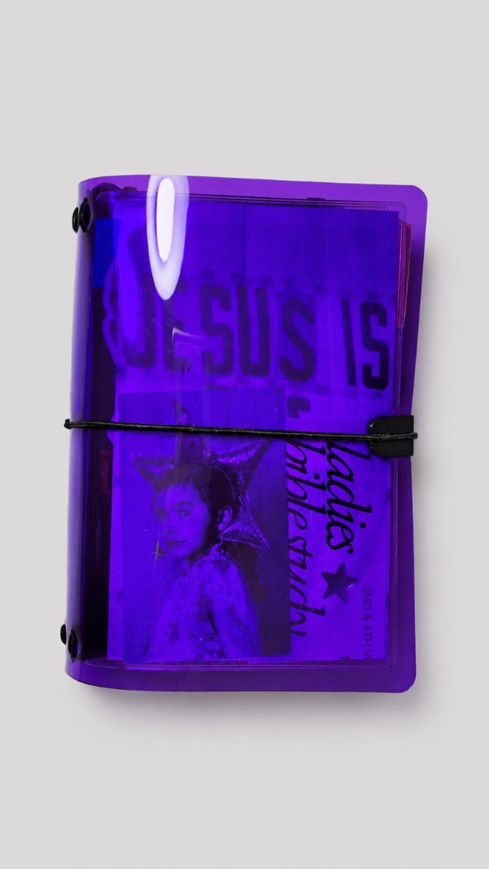 Transparent Vinyl Journal Planner Notebook Cover in Ultra Violet | Pocket, A5, A6, B6 (Copy)