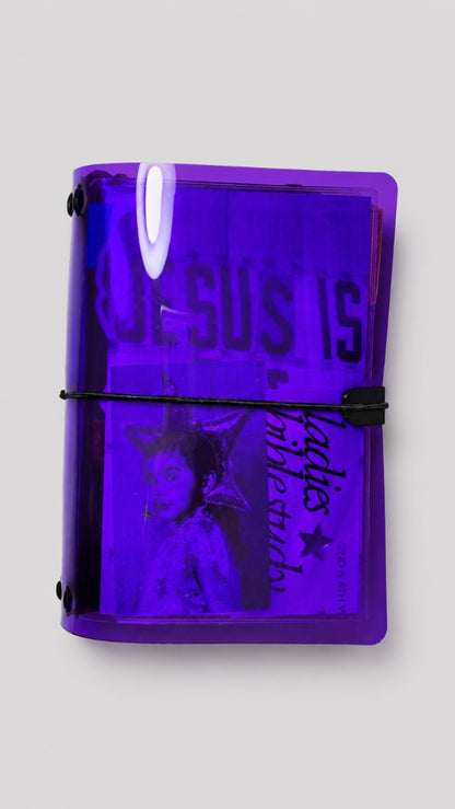 Transparent Vinyl Journal Planner Notebook Cover in Ultra Violet | Pocket, A5, A6, B6 (Copy)