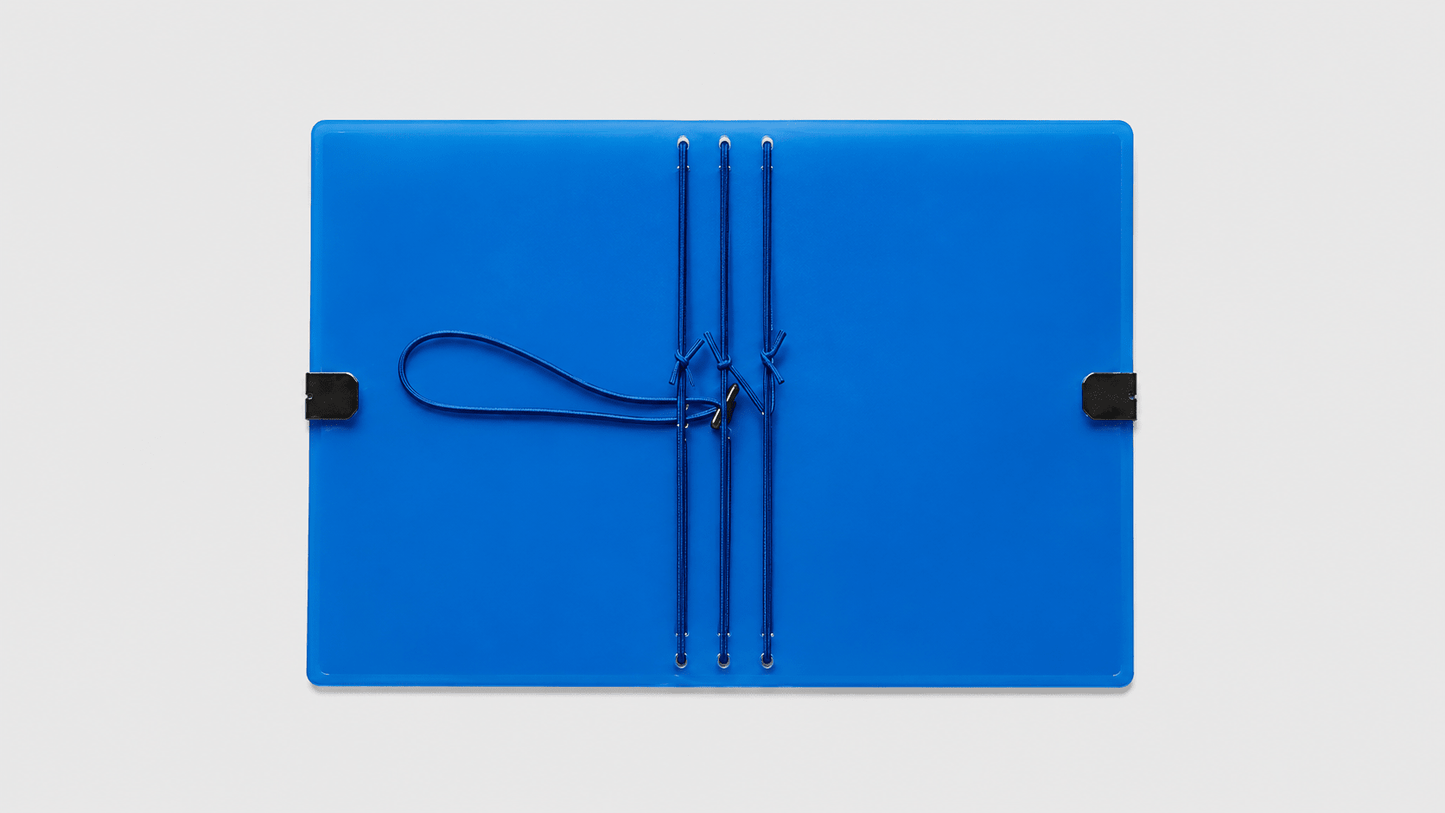 Transparent Vinyl Journal Planner Notebook Cover in Blue | Pocket, A5, A6, B6 - FORMA & FOLIO