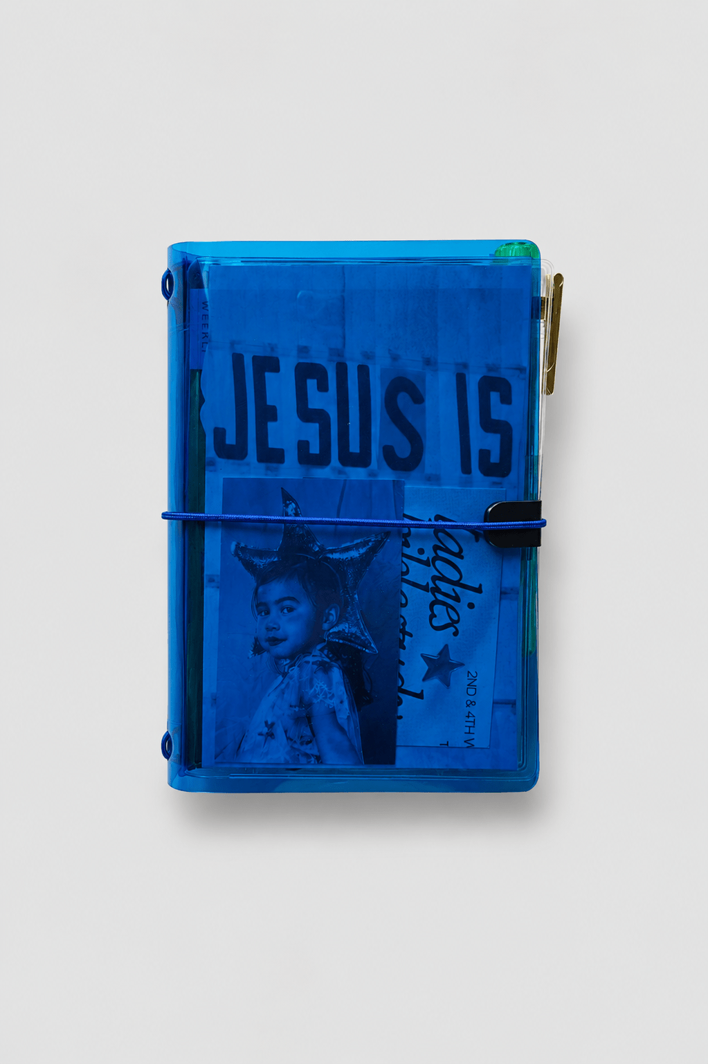 Transparent Vinyl Journal Planner Notebook Cover in Blue | Pocket, A5, A6, B6 - FORMA & FOLIO