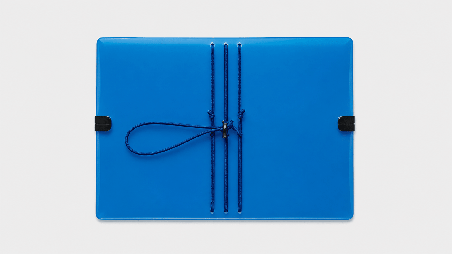 Transparent Vinyl Journal Planner Notebook Cover in Blue | Pocket, A5, A6, B6 - FORMA & FOLIO