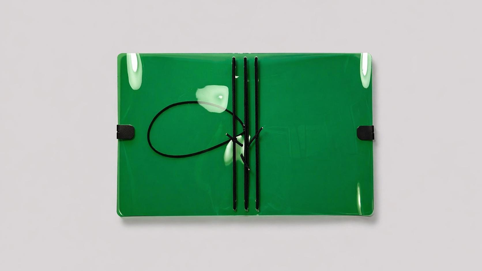 Transparent Vinyl Journal Planner Notebook Cover in Emerald | Pocket, A5, A6, B6 - FORMA & FOLIO