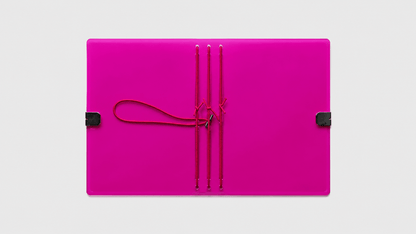 Transparent Vinyl Journal Planner Notebook Cover in Fuchsia | Pocket, A5, A6, B6 - FORMA & FOLIO