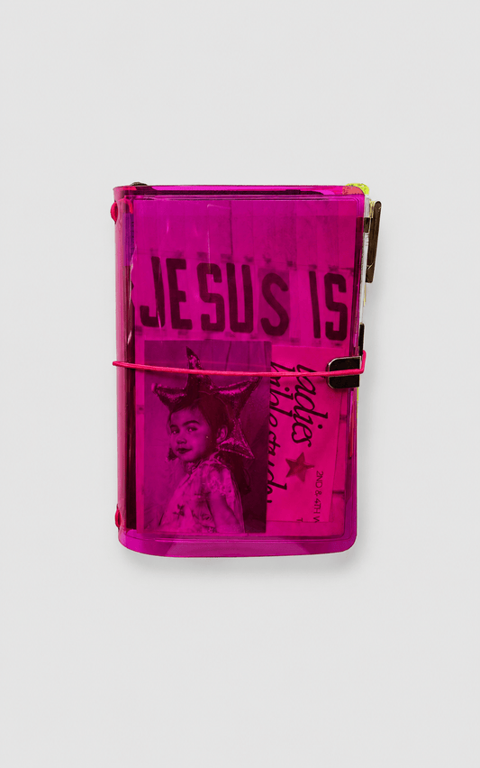 Transparent Vinyl Journal Planner Notebook Cover in Fuchsia | Pocket, A5, A6, B6 - FORMA & FOLIO