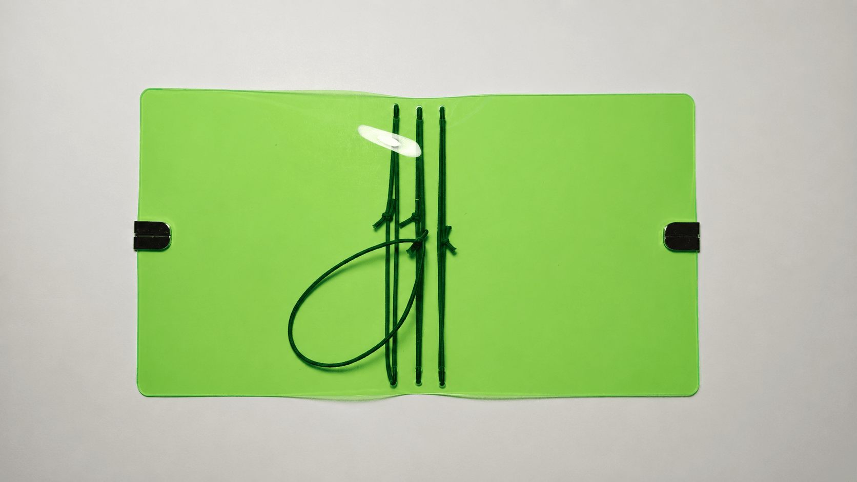 Transparent Vinyl Pocket Journal Cover in Fluorescent Green | Pocket, A5, A6, B6 - FORMA & FOLIO