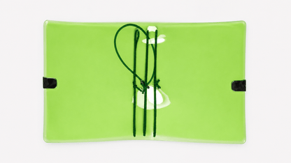 Transparent Vinyl Pocket Journal Cover in Fluorescent Green | Pocket, A5, A6, B6 - FORMA & FOLIO