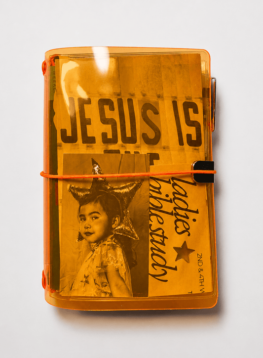 Transparent Vinyl Pocket Journal Cover in Fluorescent Orange | Pocket, A5, A6, B6 - FORMA & FOLIO