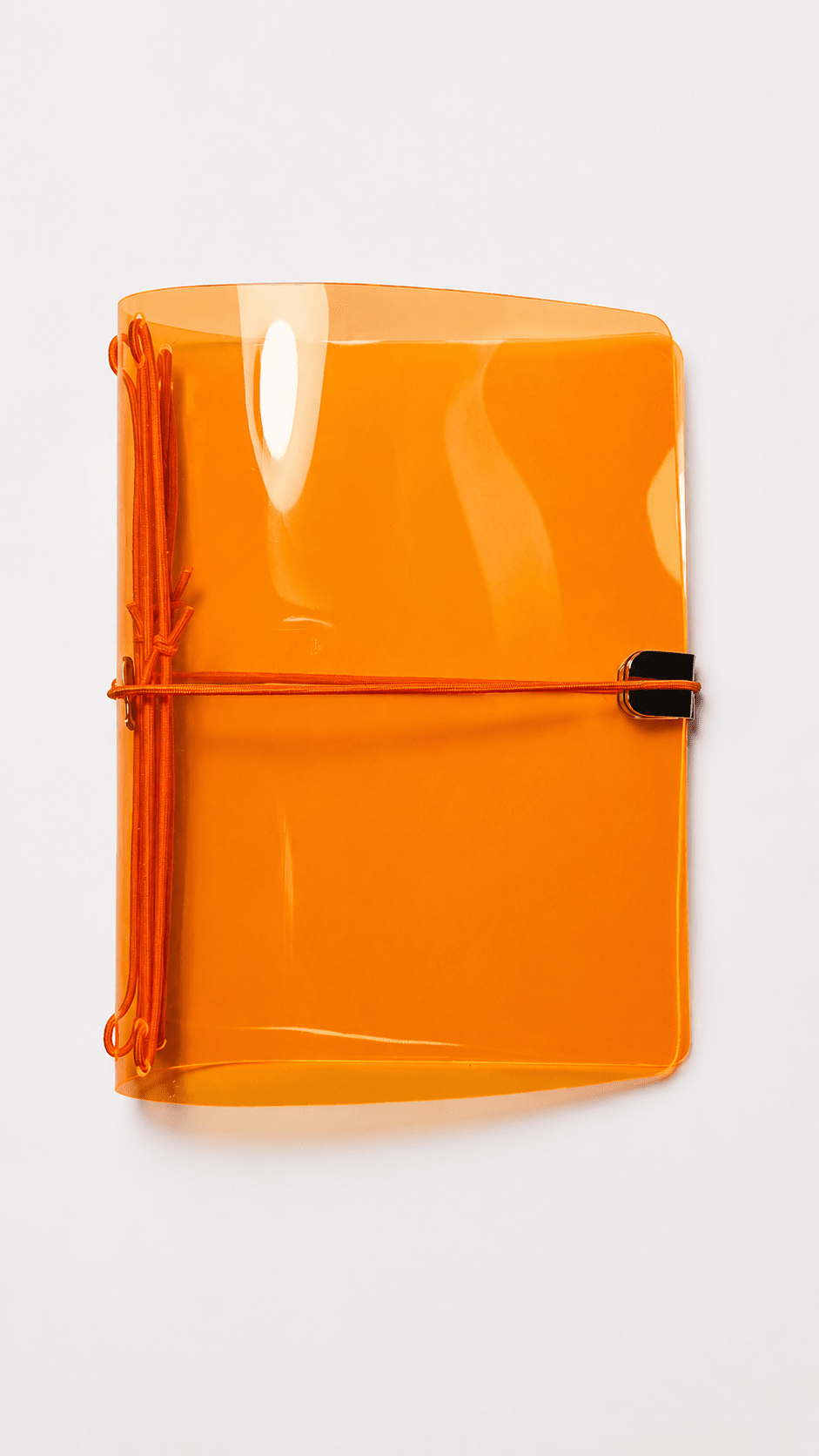 Transparent Vinyl Pocket Journal Cover in Fluorescent Orange | Pocket, A5, A6, B6 - FORMA & FOLIO