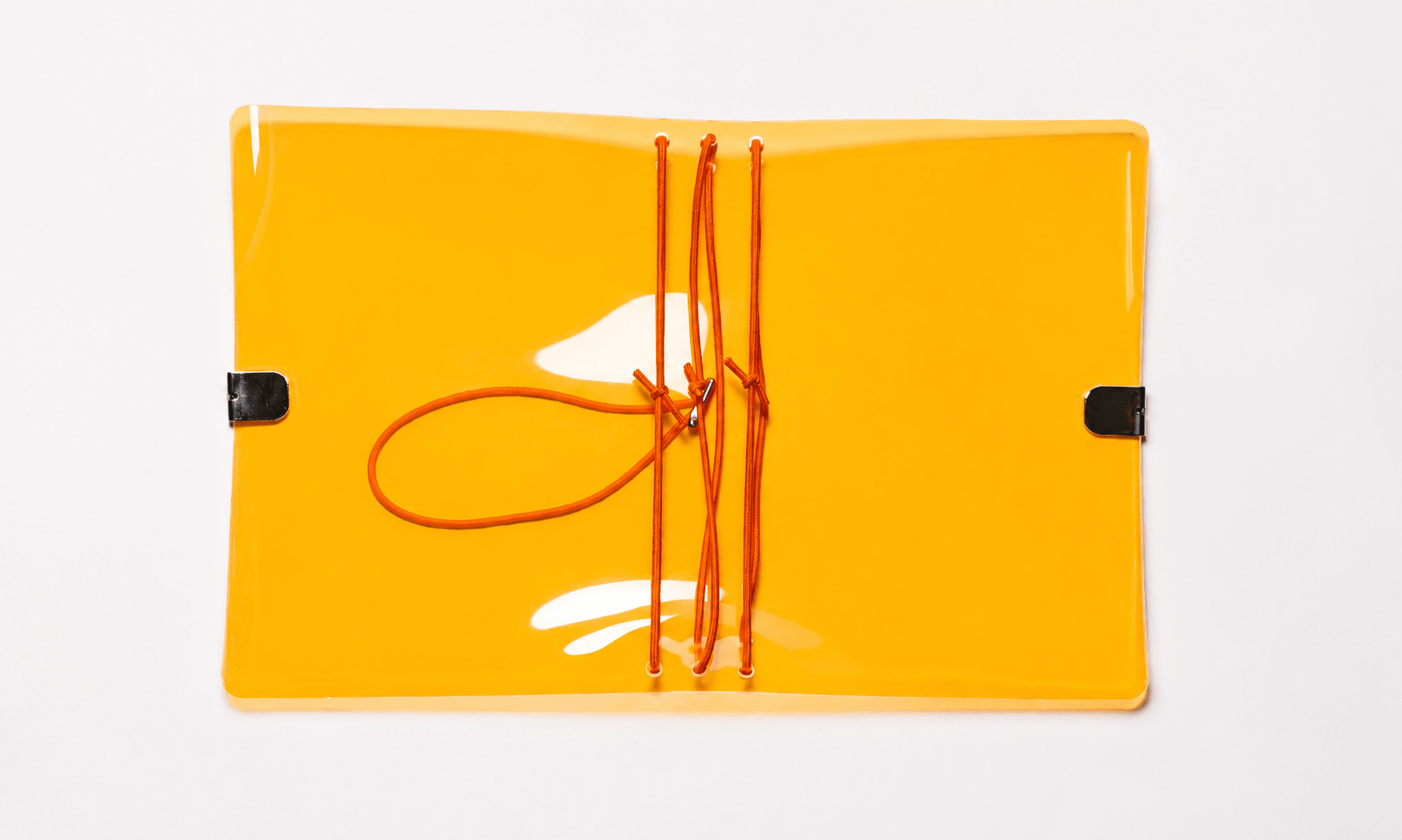 Transparent Vinyl Pocket Journal Cover in Fluorescent Orange | Pocket, A5, A6, B6 - FORMA & FOLIO
