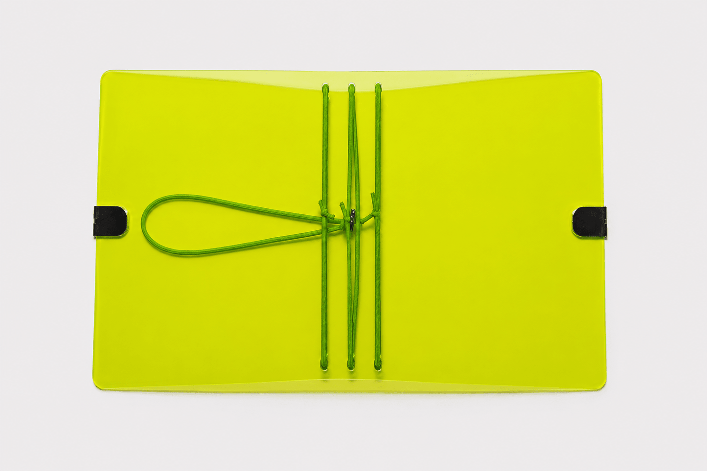 Transparent Vinyl Pocket Journal Cover in Fluorescent Yellow | Pocket, A5, A6, B6 - FORMA & FOLIO