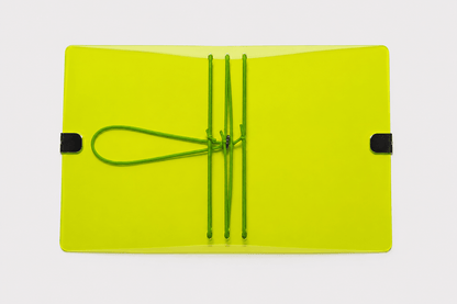 Transparent Vinyl Pocket Journal Cover in Fluorescent Yellow | Pocket, A5, A6, B6 - FORMA & FOLIO
