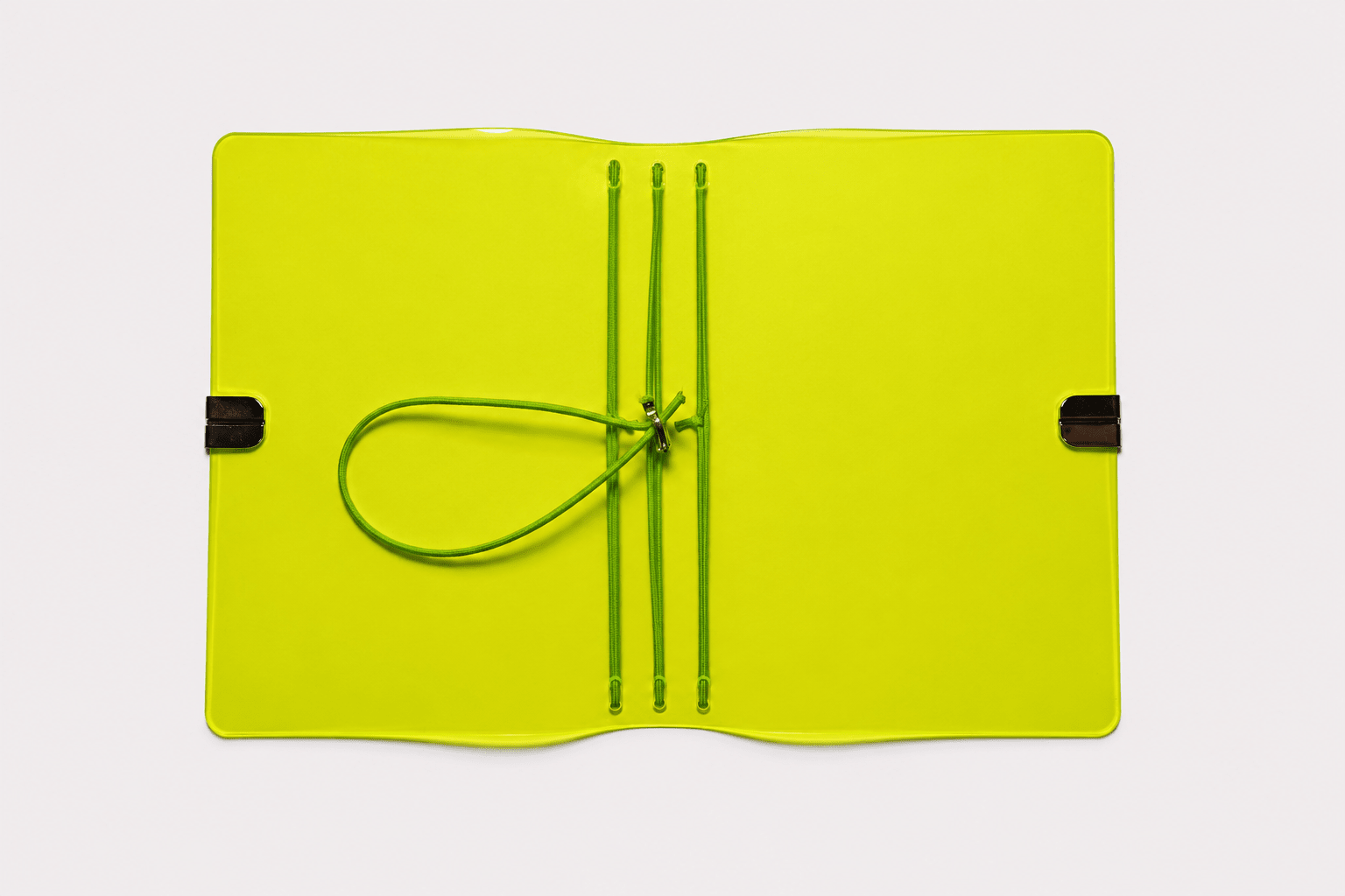 Transparent Vinyl Pocket Journal Cover in Fluorescent Yellow | Pocket, A5, A6, B6 - FORMA & FOLIO